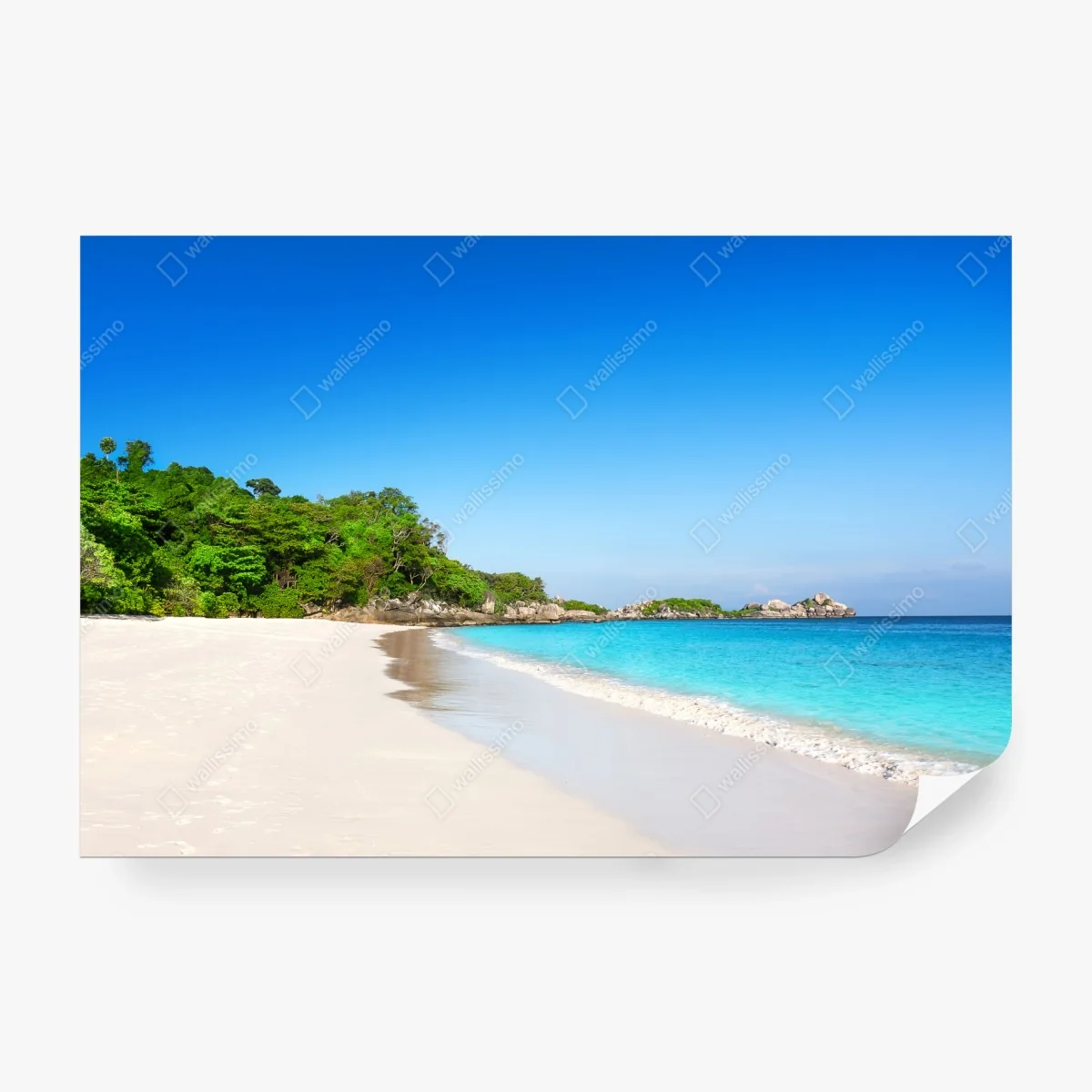 Fototapete tropischer strand mit weißem sand – Wallnifity® Fototapete tropischer strand mit weißem sand – Wallnifity®