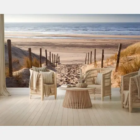 Fototapete sonniger weg zur Nordsee – Wallnifity®
