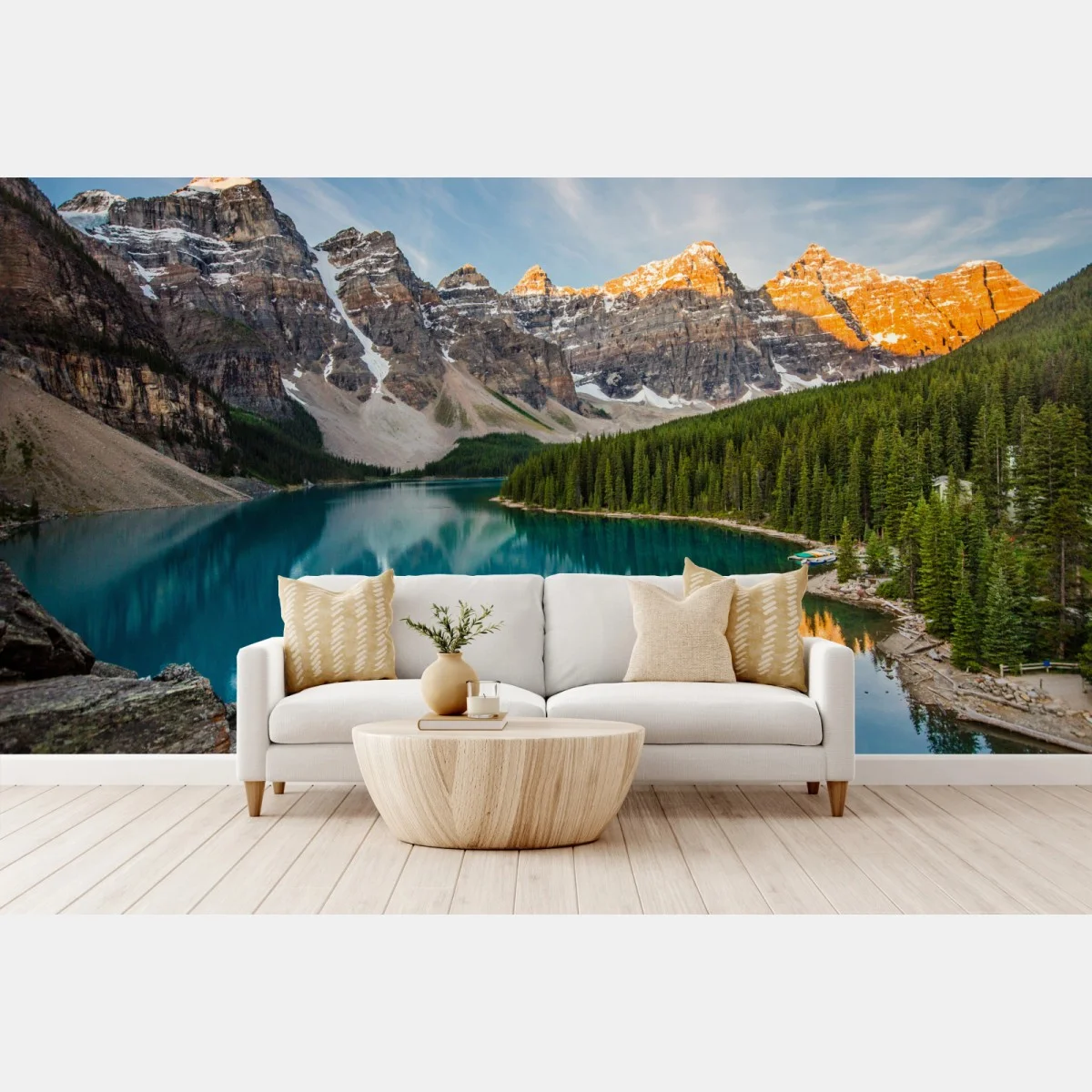 Fototapete alpensee im morgenlicht – Wallnifity® Fototapete alpensee im morgenlicht – Wallnifity®