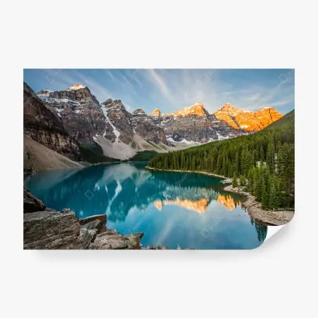 Fototapete alpensee im morgenlicht – Wallnifity®
