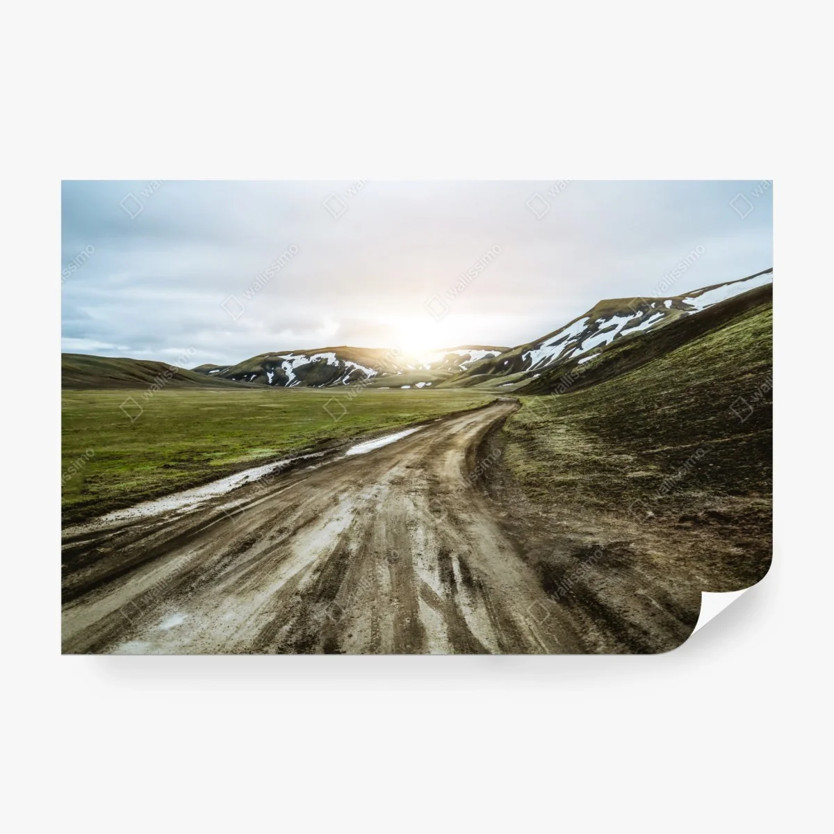 Fototapete Landmanalaugar malerische hochlandsstraße – Wallnifity®