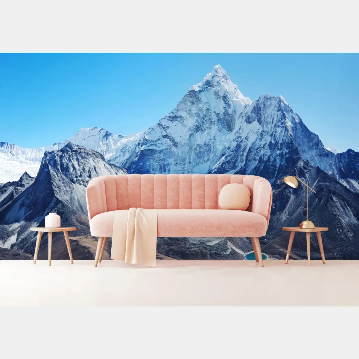 Fototapete majestätischer schneebedeckter berggipfel – Wallnifity®