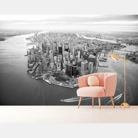 Fototapete Manhattan skyline aus der luft – Wallnifity®
