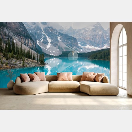 Fototapete türkissee moraine im Banff – Wallnifity®