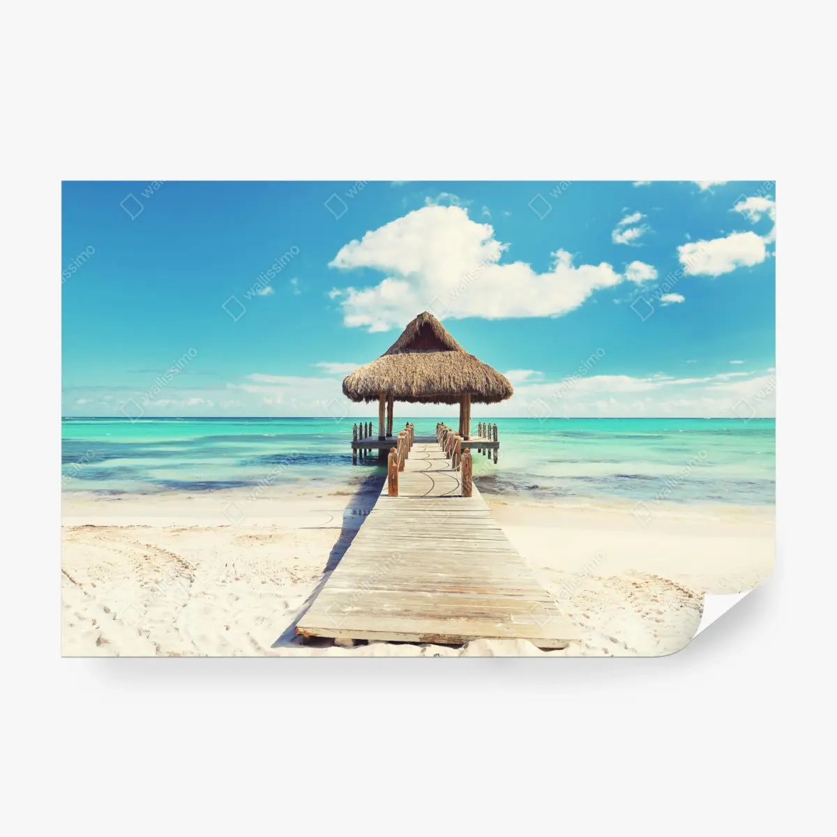 Fototapete tropischer steg in Punta Cana – Wallnifity®
