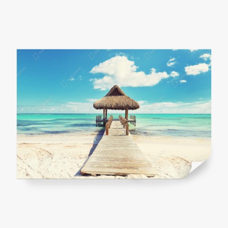 Fototapete tropischer steg in Punta Cana – Wallnifity®