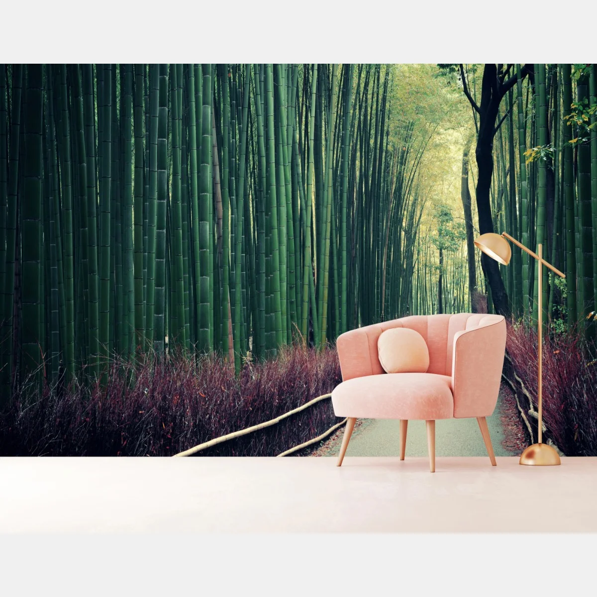 Fototapete ruhiger bambuspfad in Arashiyama – Wallnifity® Fototapete ruhiger bambuspfad in Arashiyama – Wallnifity®