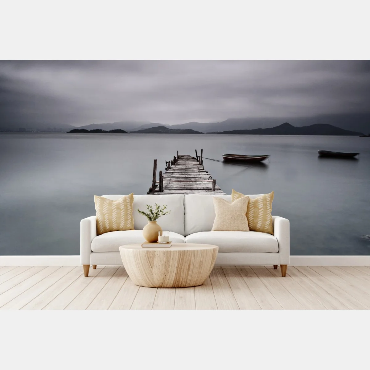 Fototapete ruhige seebrücke über stillem meer – Wallnifity® Fototapete ruhige seebrücke über stillem meer – Wallnifity®