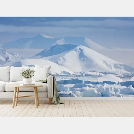 Fototapete verschneite berglandschaft – Wallnifity®