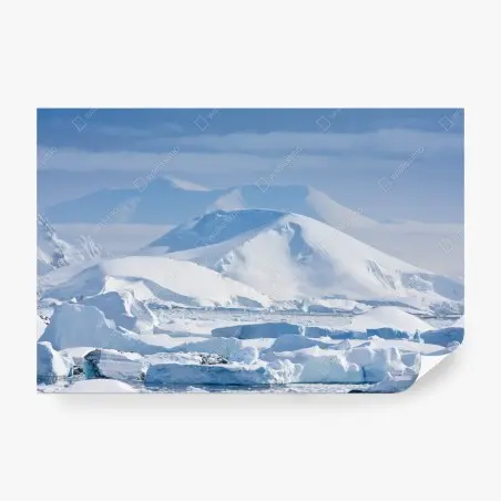 Fototapete verschneite berglandschaft – Wallnifity®