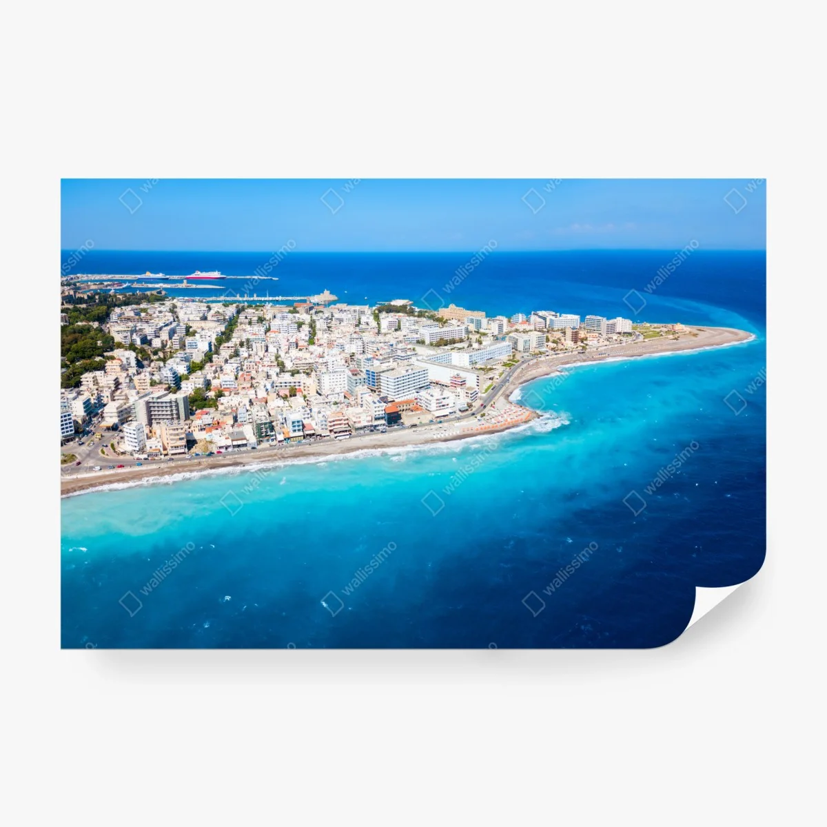 Fototapete luftpanorama der küste von Rhodos – Wallnifity® Fototapete luftpanorama der küste von Rhodos – Wallnifity®