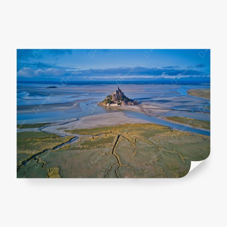 Fototapete Mont Saint-Michel luftaufnahme – Wallnifity®