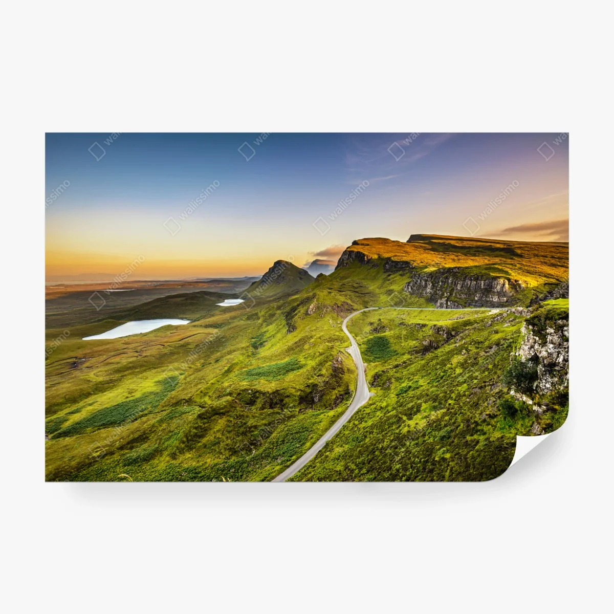 Fototapete sonnenuntergang über Quiraing, Isle of Skye – Wallnifity®