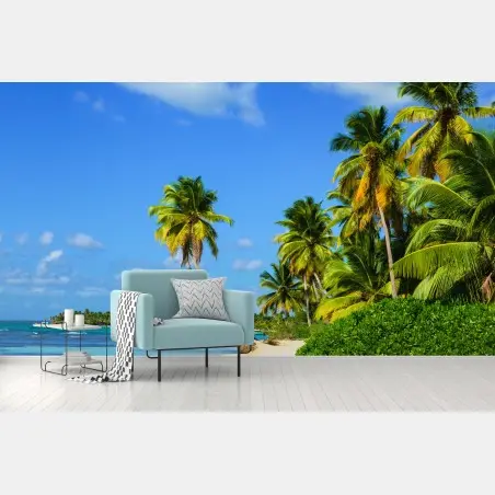 Fototapete tropischer palmenstrand – Wallnifity®