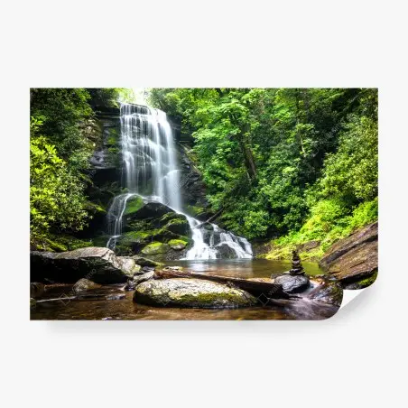 Fototapete ruhiger wasserfall im wald – Wallnifity®
