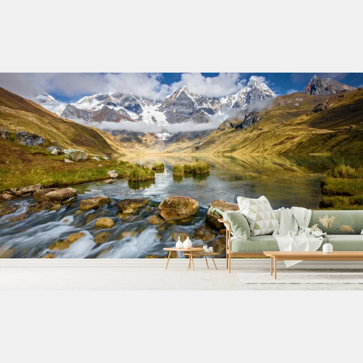 Fototapete majestätischer alpensee – Wallnifity® Fototapete majestätischer alpensee – Wallnifity®