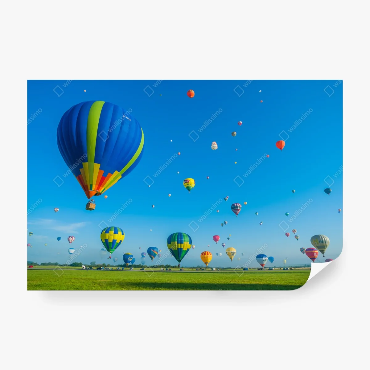 Fototapete bunte heißluftballons über Chambley – Wallnifity® Fototapete bunte heißluftballons über Chambley – Wallnifity®