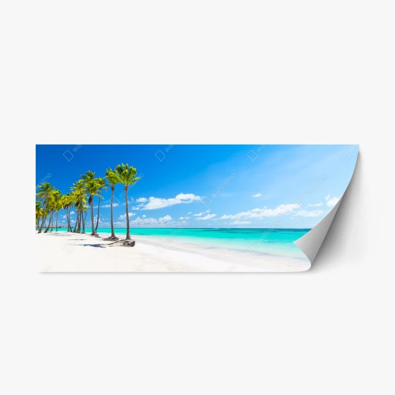 Repositionierbarer Aufkleber tropisches strandpanorama in Punta Cana