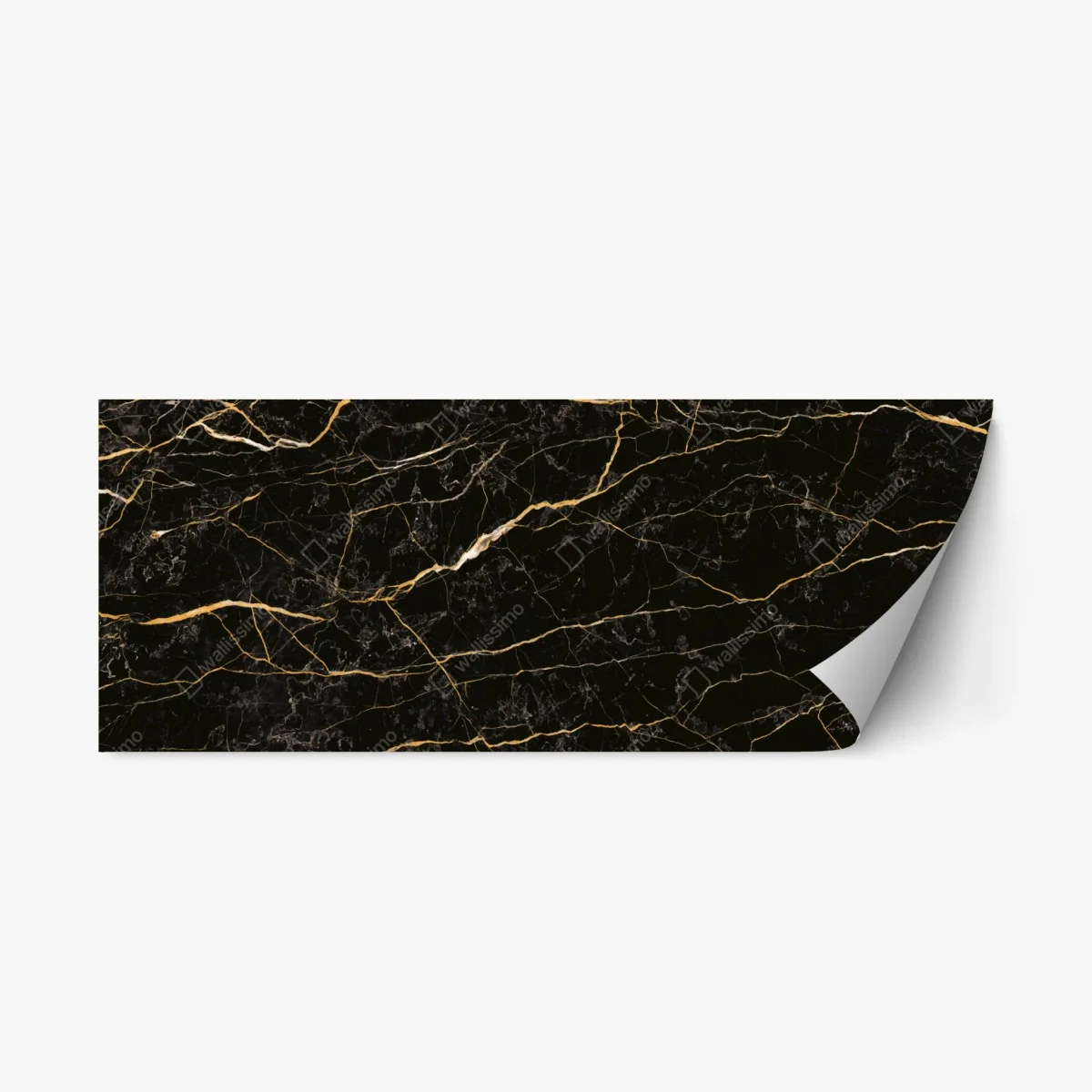 Repositionierbarer Aufkleber schwarzer marmor mit goldenen adern – Wallnifity® Repositionierbarer Aufkleber schwarzer marmor mit goldenen adern – Wallnifity®
