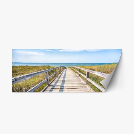 Repositionierbarer Aufkleber steg zum meer – Wallnifity®