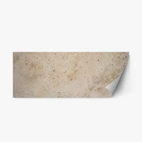 Repositionierbarer Aufkleber beige travertin steinstruktur – Wallnifity®