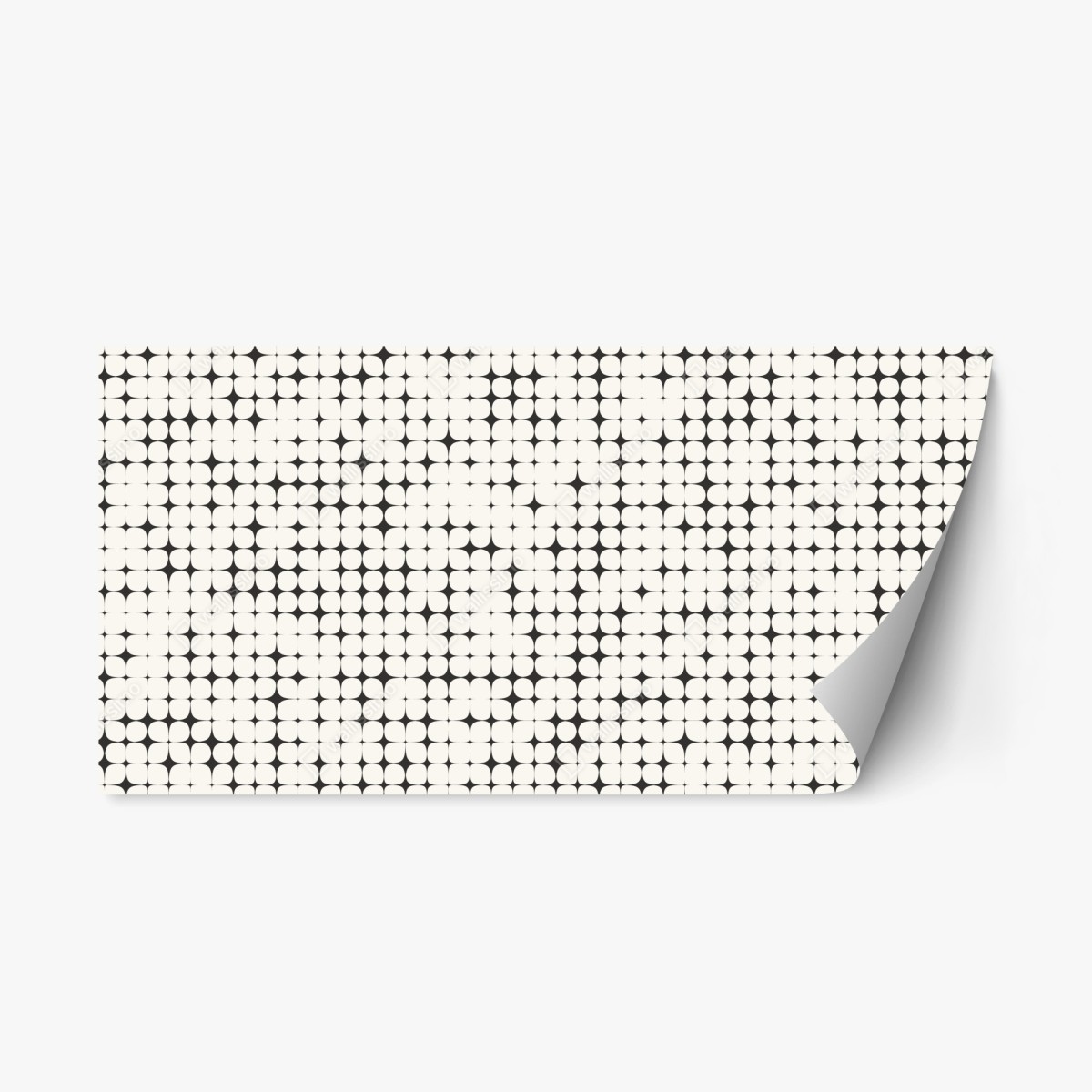 Repositionierbarer Aufkleber monochromes geometrisches punktmuster – Wallnifity®