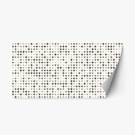 Repositionierbarer Aufkleber monochromes geometrisches punktmuster – Wallnifity®
