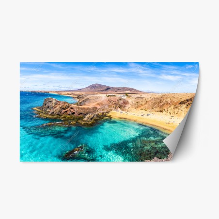 Repositionierbarer Aufkleber türkisbucht bei Papagayo – Wallnifity®