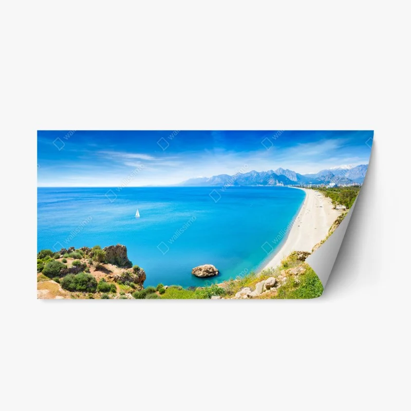 Repositionierbarer Aufkleber panoramastrand Konyaalti in Antalya