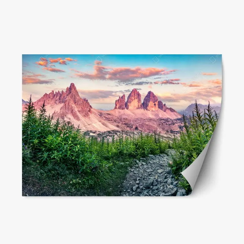 Repositionierbarer Aufkleber sonnenuntergang bei Tre Cime di Lavaredo