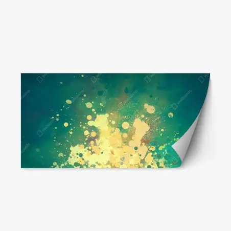 Repositionierbarer Aufkleber türkiser aquarellausbruch abstrakt – Wallnifity®