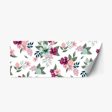 Repositionierbarer Aufkleber pastell blumenmuster – Wallnifity®