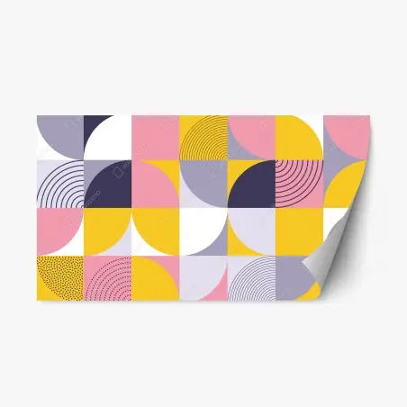 Repositionierbarer Aufkleber pastell geometrisches muster – Wallnifity®