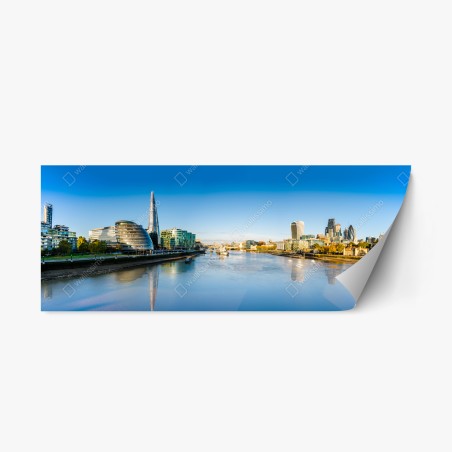 Repositionierbarer Aufkleber London panoramablick über dem fluss – Wallnifity®
