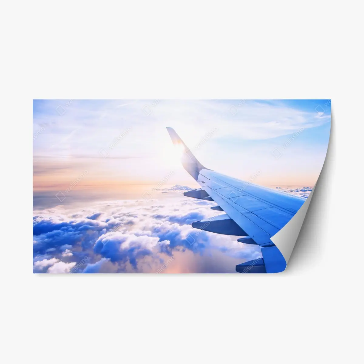 Repositionierbarer Aufkleber über den wolken luftaufnahme – Wallnifity®