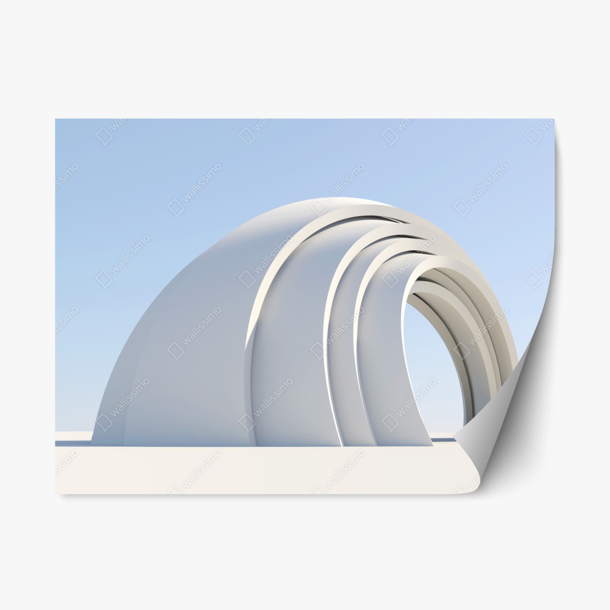 Repositionierbarer Aufkleber minimalistische bogenskulptur – Wallnifity®