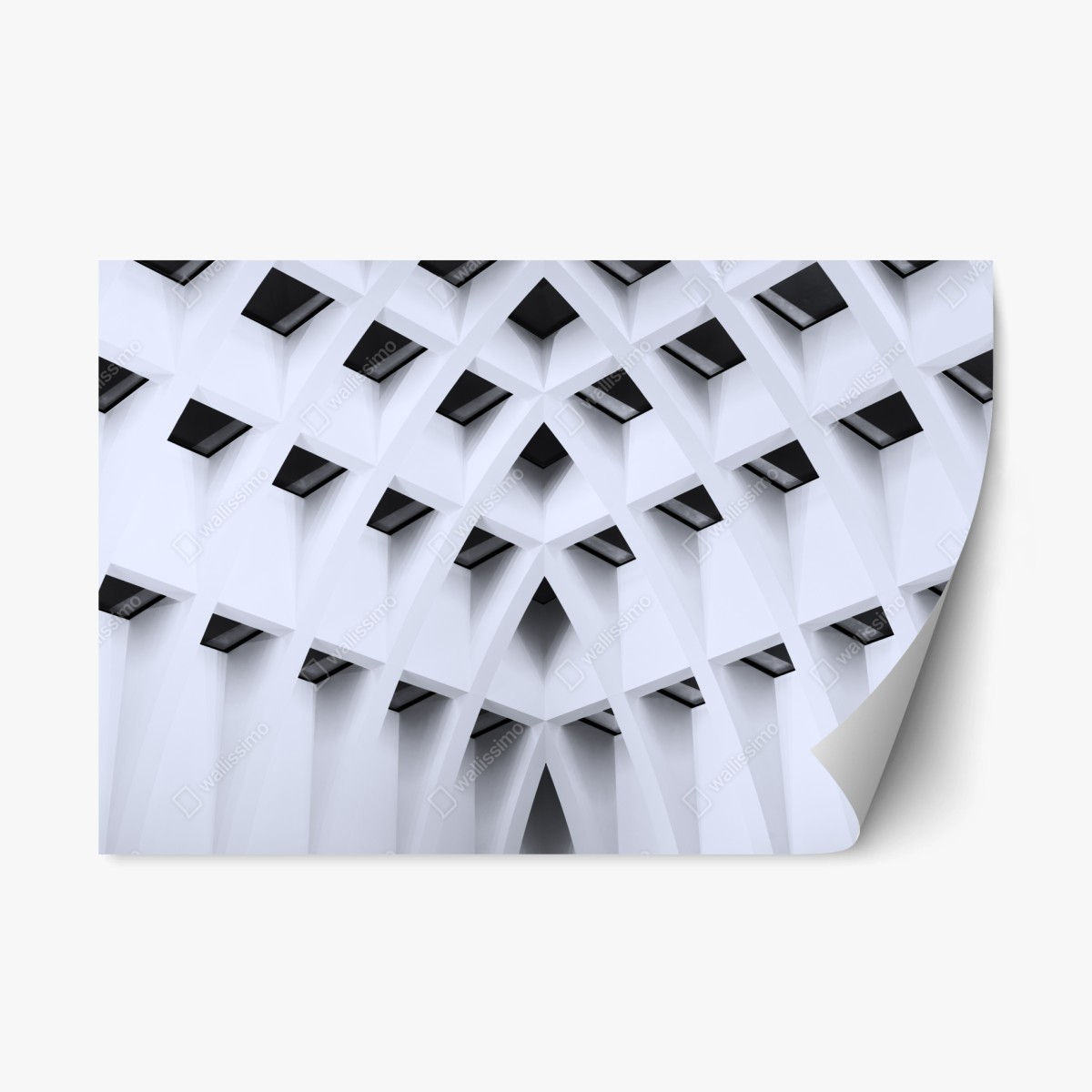Repositionierbarer Aufkleber geometrisches gewölbtes deckenmuster – Wallnifity®