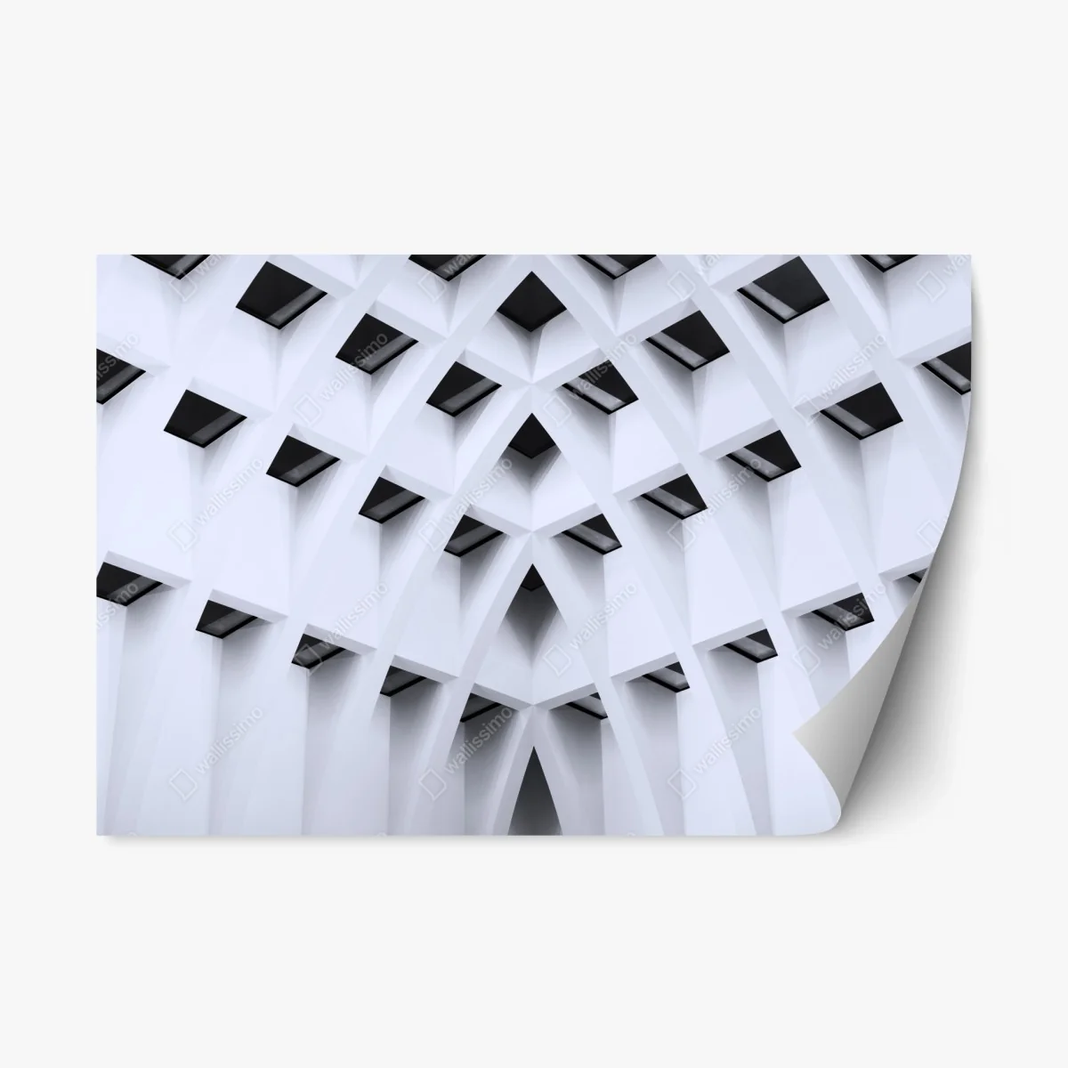 Repositionierbarer Aufkleber geometrisches gewölbtes deckenmuster – Wallnifity® Repositionierbarer Aufkleber geometrisches gewölbtes deckenmuster – Wallnifity®