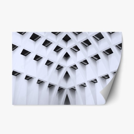 Repositionierbarer Aufkleber geometrisches gewölbtes deckenmuster – Wallnifity®