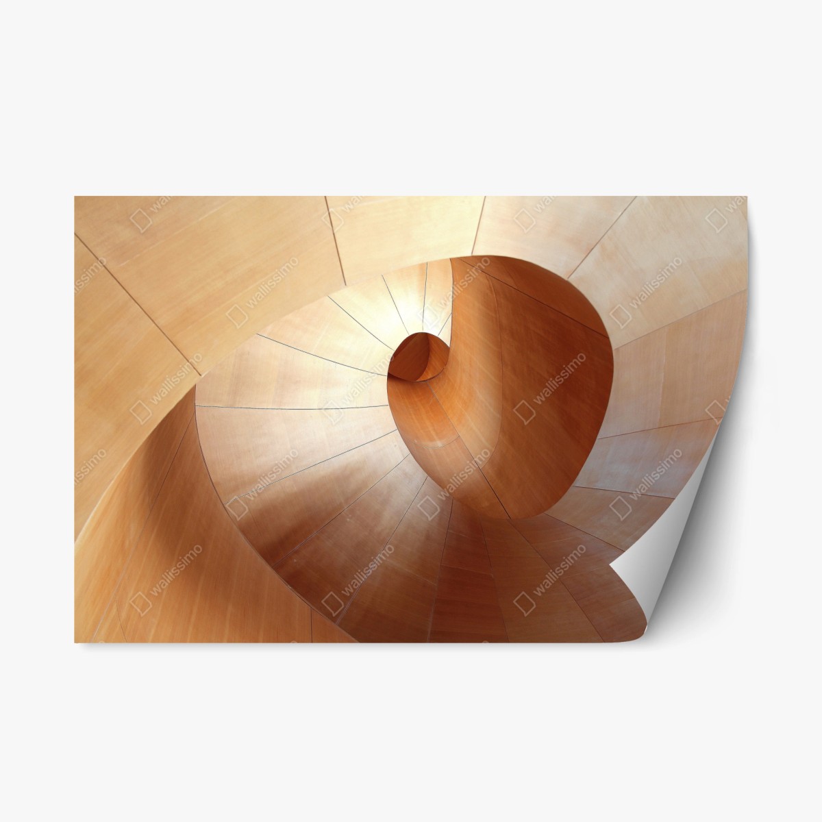 Repositionierbarer Aufkleber warme holzspirale – Wallnifity®