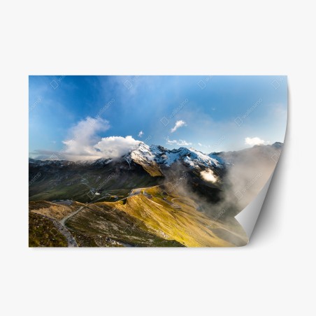 Repositionierbarer Aufkleber Grossglockner panoramastraße in den Alpen – Wallnifity®