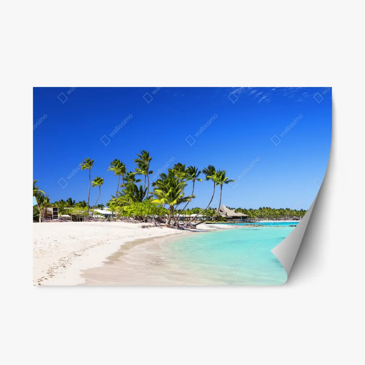 Repositionierbarer Aufkleber tropischer strand in Cap Cana – Wallnifity® Repositionierbarer Aufkleber tropischer strand in Cap Cana – Wallnifity®