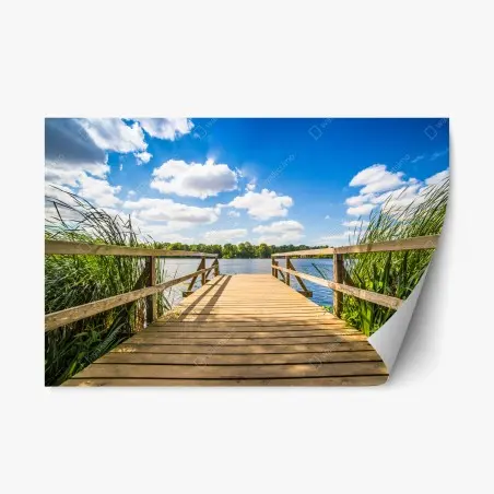Repositionierbarer Aufkleber sonniger steg am see – Wallnifity®