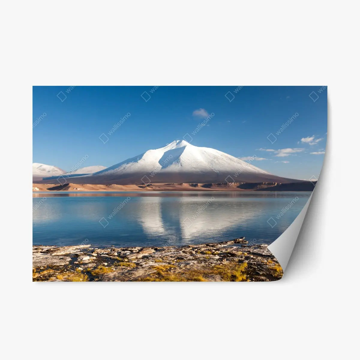 Repositionierbarer Aufkleber Laguna Verde spiegelung in Atacama – Wallnifity®