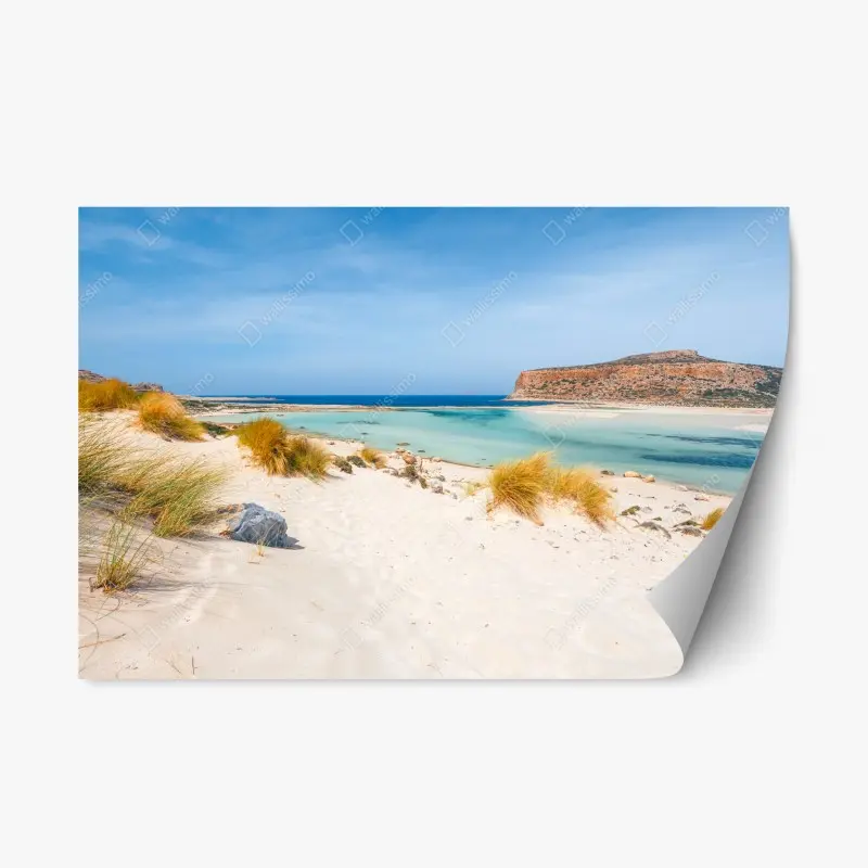Repositionierbarer Aufkleber lagune Balos, Kreta: türkisser traum