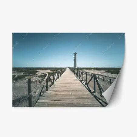 Repositionierbarer Aufkleber leuchtturm am ende des stegs – Wallnifity®