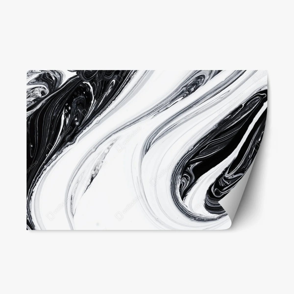 Repositionierbarer Aufkleber monochromer marmorswirbel – Wallnifity® Repositionierbarer Aufkleber monochromer marmorswirbel – Wallnifity®