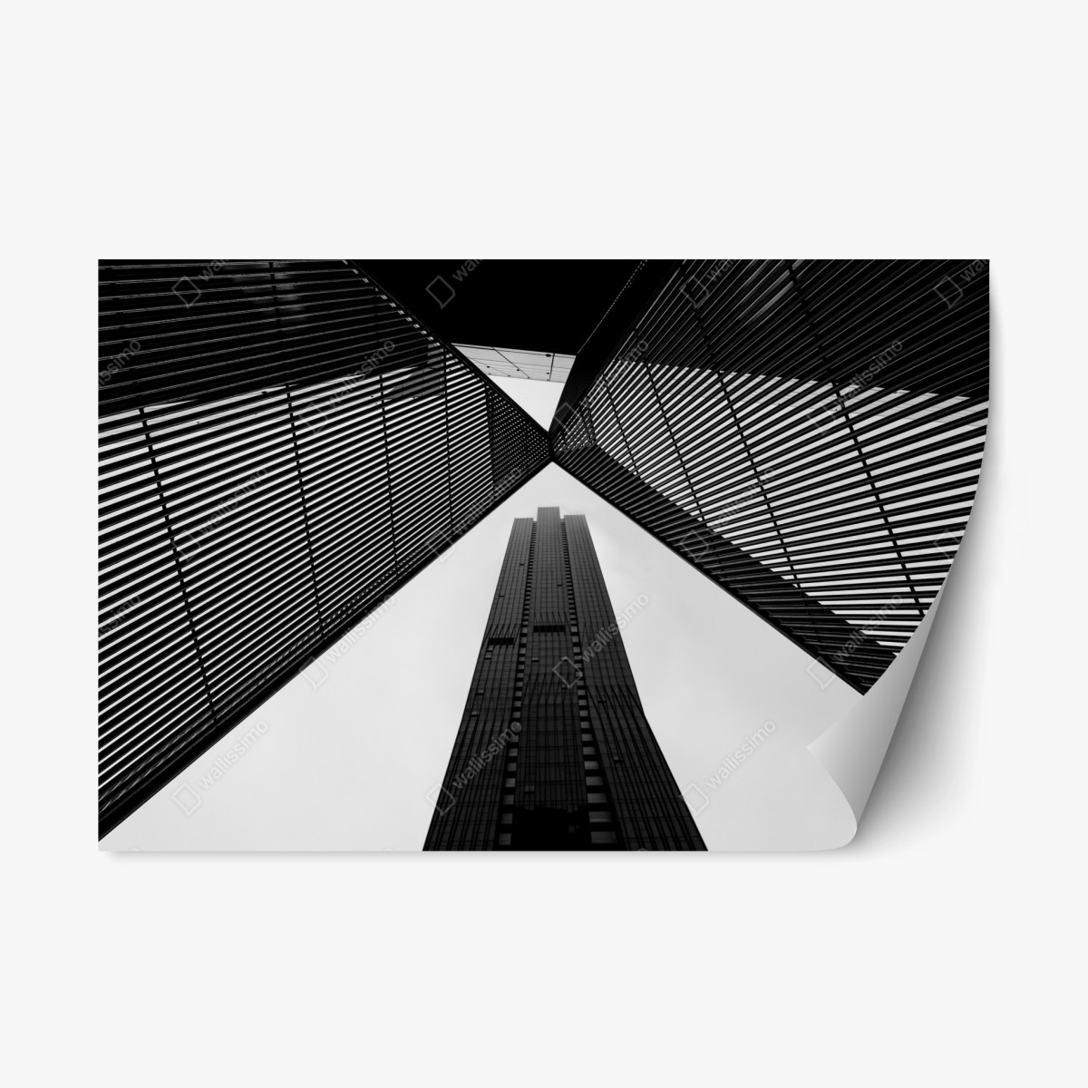 Repositionierbarer Aufkleber Melbourne architektur in monochrom – Wallnifity®