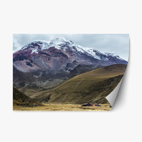Repositionierbarer Aufkleber majestätisches schneebedecktes bergtal – Wallnifity®