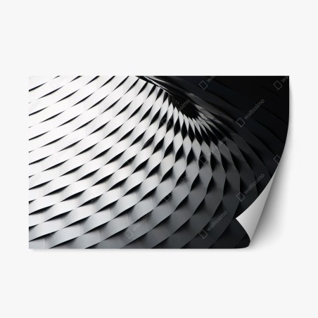 Repositionierbarer Aufkleber monochromes geometrisches metallmuster – Wallnifity®